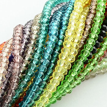 Faceted,   4mm,  mix