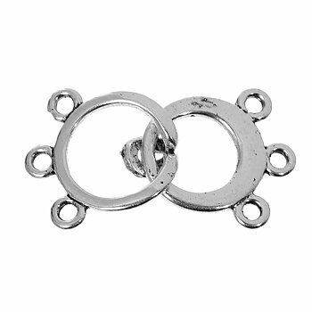 Toggel/hooklås, Ring, Antiksilver
