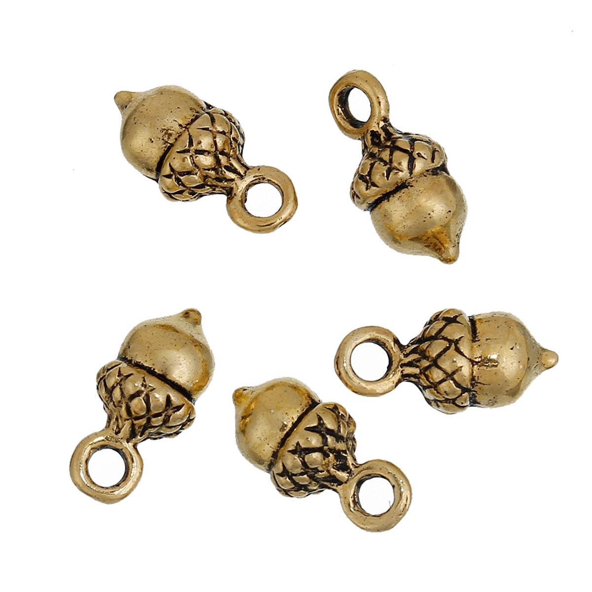 Charm - Acorn gold 14mm - 2