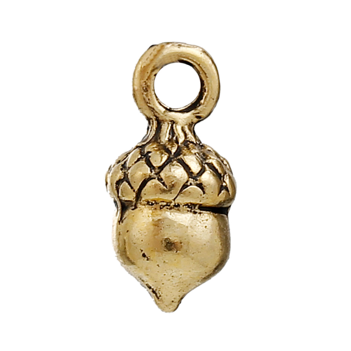 Charm - Acorn gold 14mm