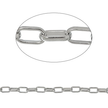 Kedja, Platina Oval Cable, 5x3mm,  1meter