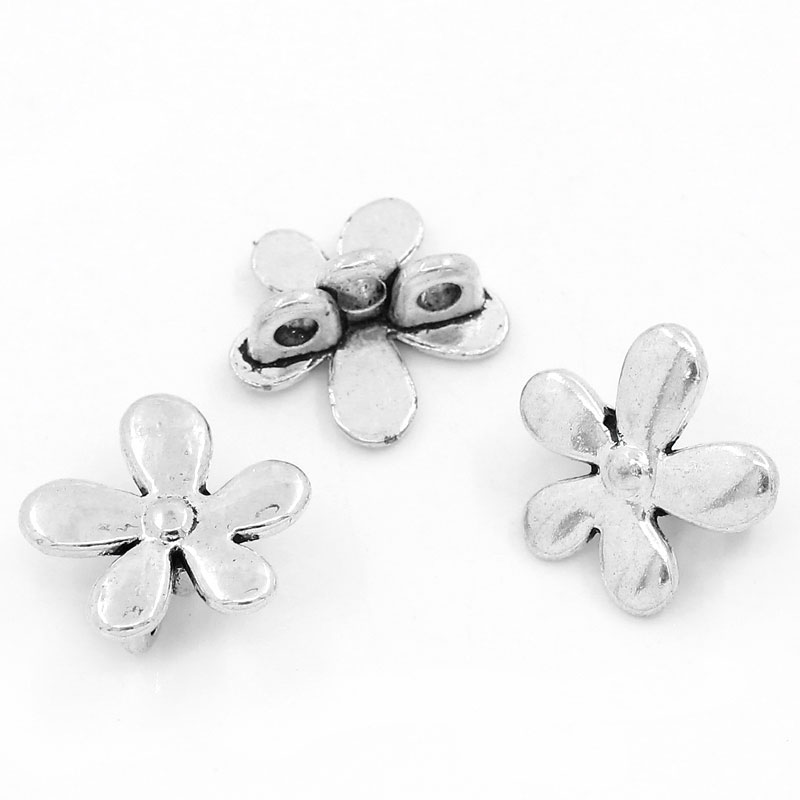 Buttons in the metal - flower