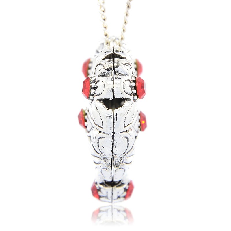 Large Luxury pendant -Red flower heart - 3