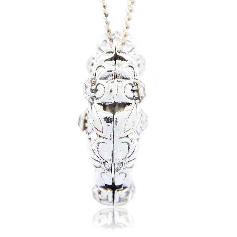 Large Luxury pendant -Clear flower heart - 2
