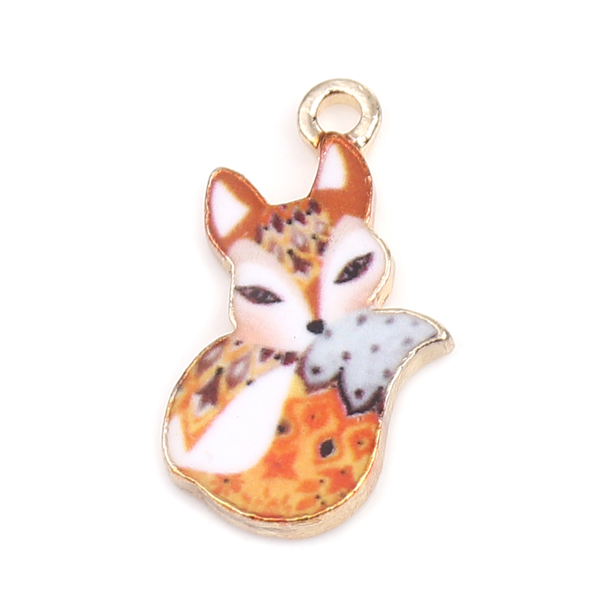Charm   enameld fox