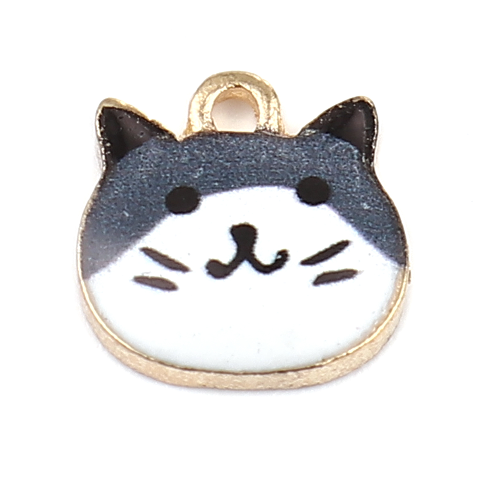 Berlock -  Emaljerad Katt 10mm