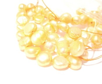 Freshwater Pearls - Potato 8-9mm yellow