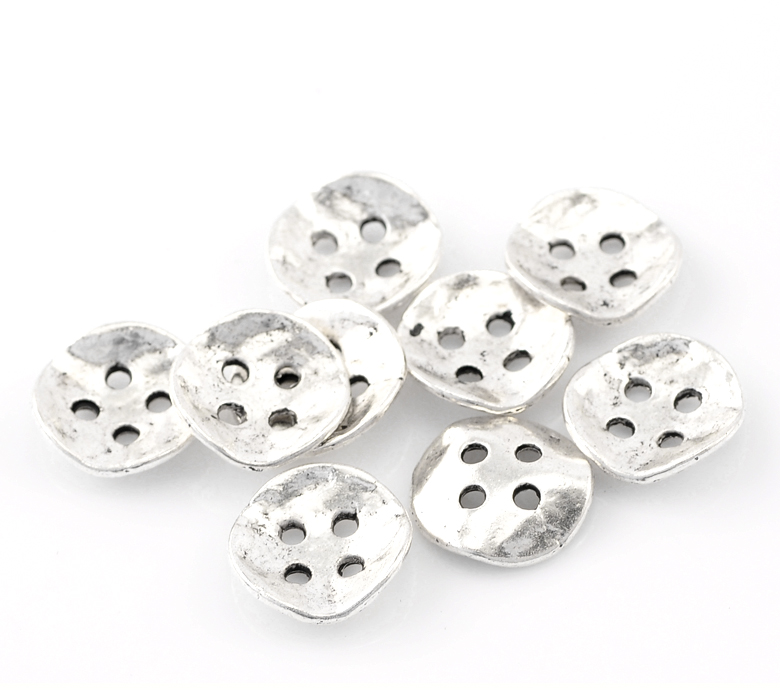 Buttons in the metal - round