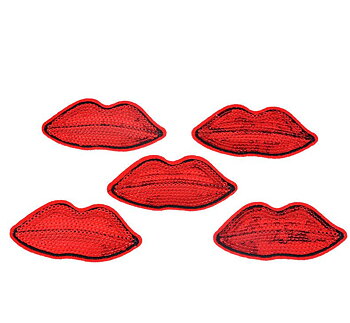 Patch Iron sew on, REd lips
