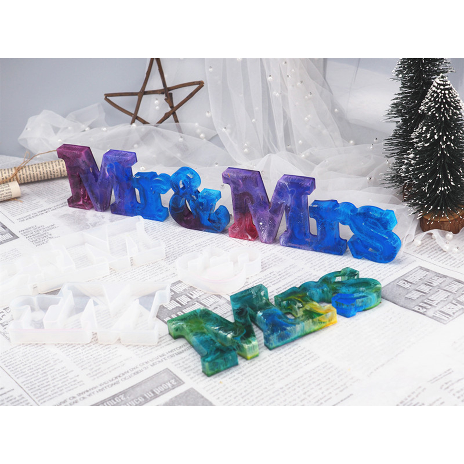 Silicone Resin Mold   Mr & Mrs - 3