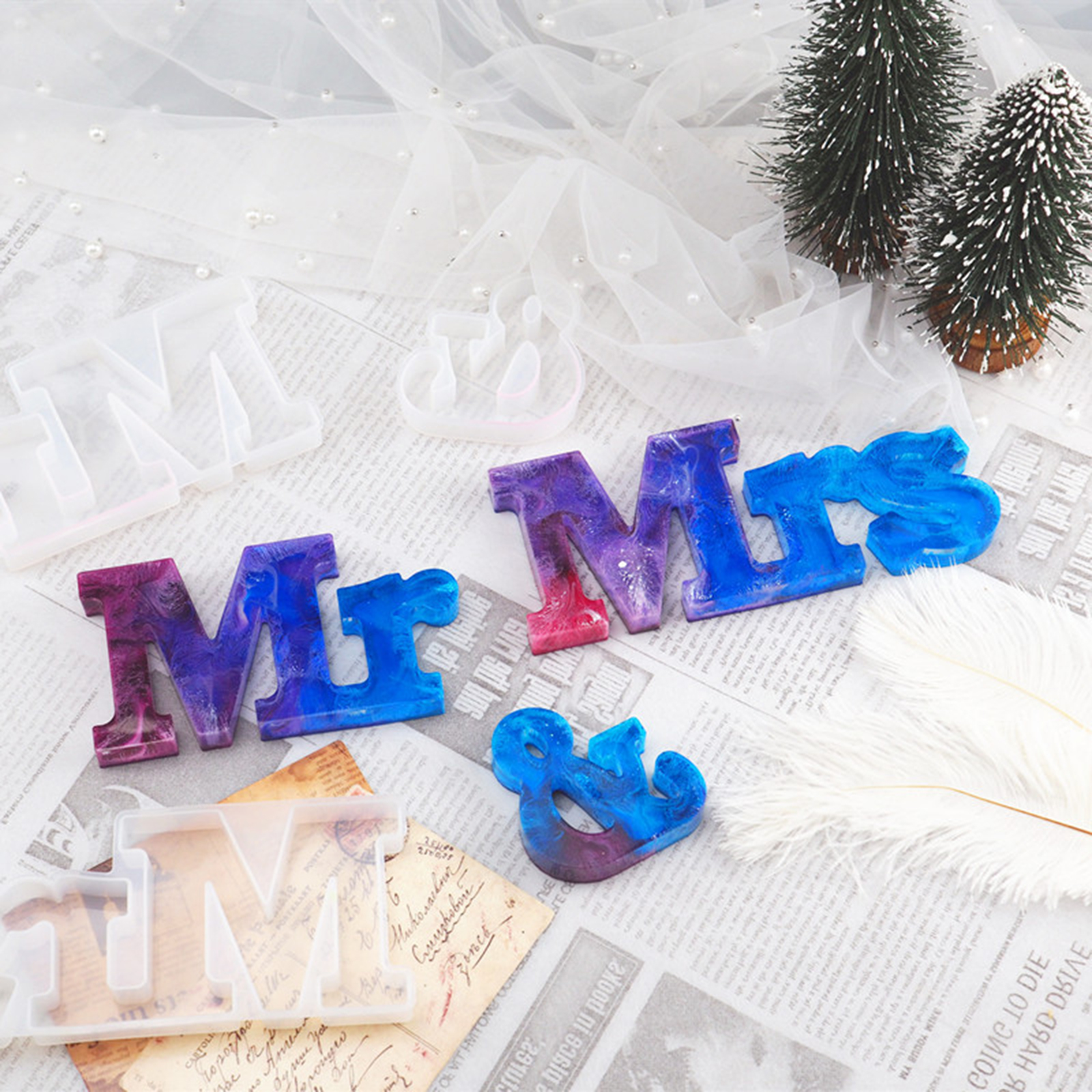 Silicone Resin Mold   Mr & Mrs