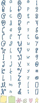 Cuttlebug Alfabet -  Curls and swirls
