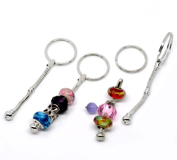 Snake chain key ring, 7cm - 3