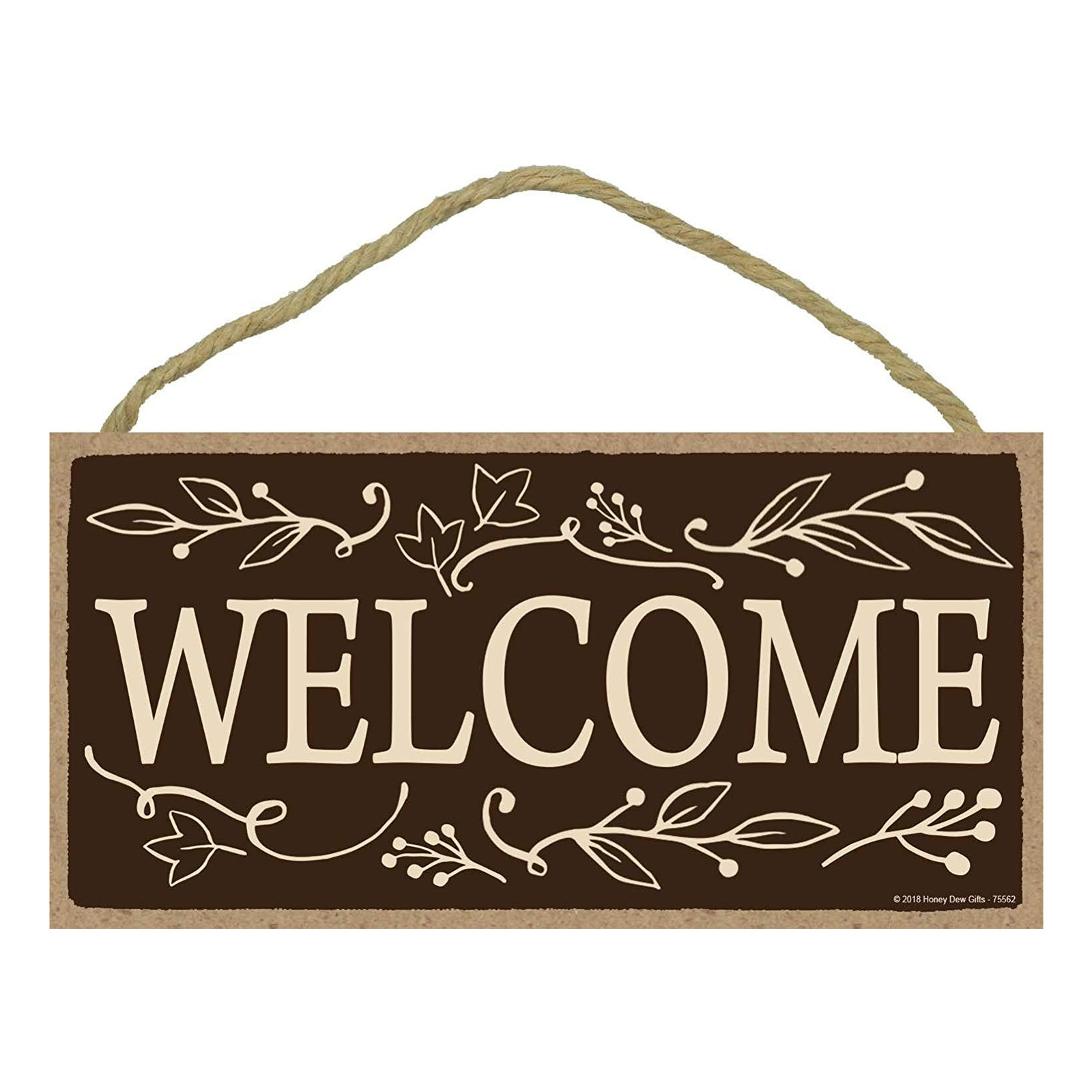 Wood hanging "Welcome"