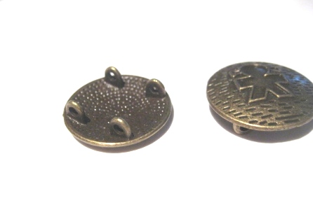 Knappar i metall - Flicka 22mm, Brons - 2
