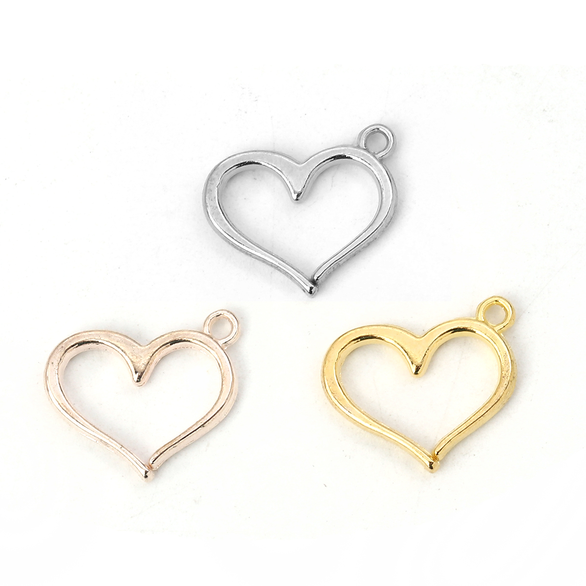 Charm   , Heart frame silver - 2