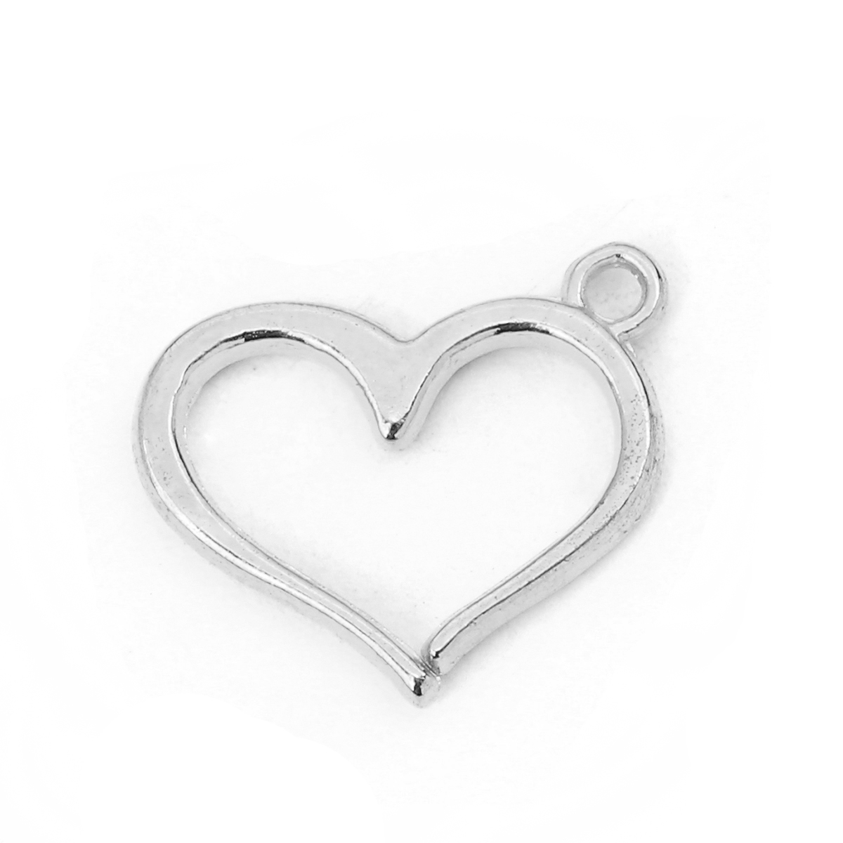 Charm   , Heart frame silver