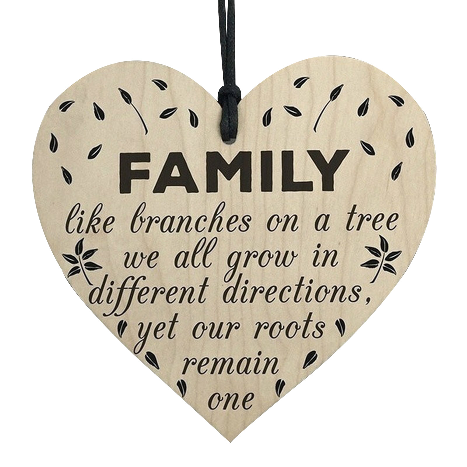 Wood hanging heart, "Family.... "