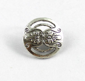 Knappar i metall - Rund Swirl 17mm