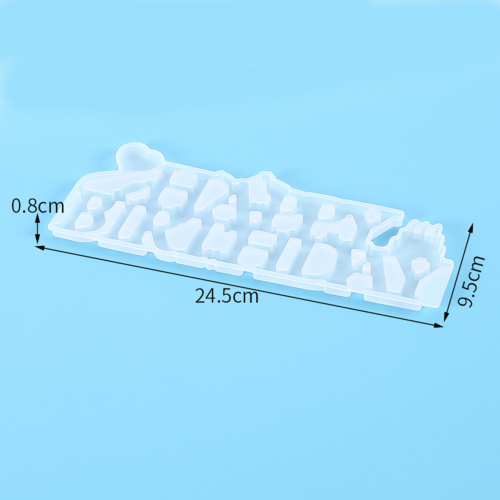 Silicone Resin Mold  "Happy Birthday" 25cm - 4