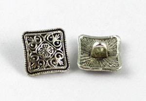 Buttons in the metal - floral - 2