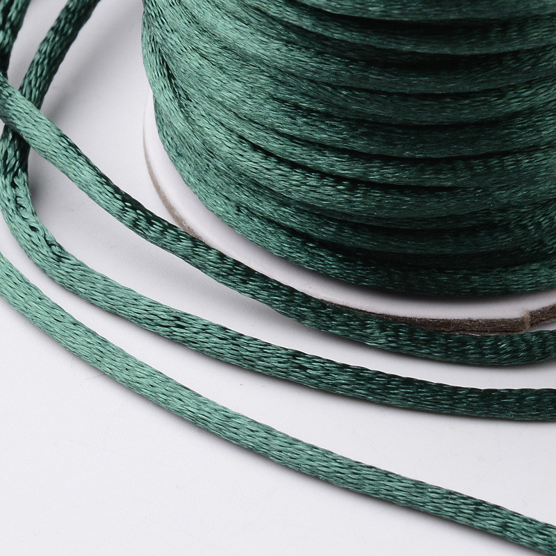 Nylon thread, 2mm. whole roll.  Dark Green
