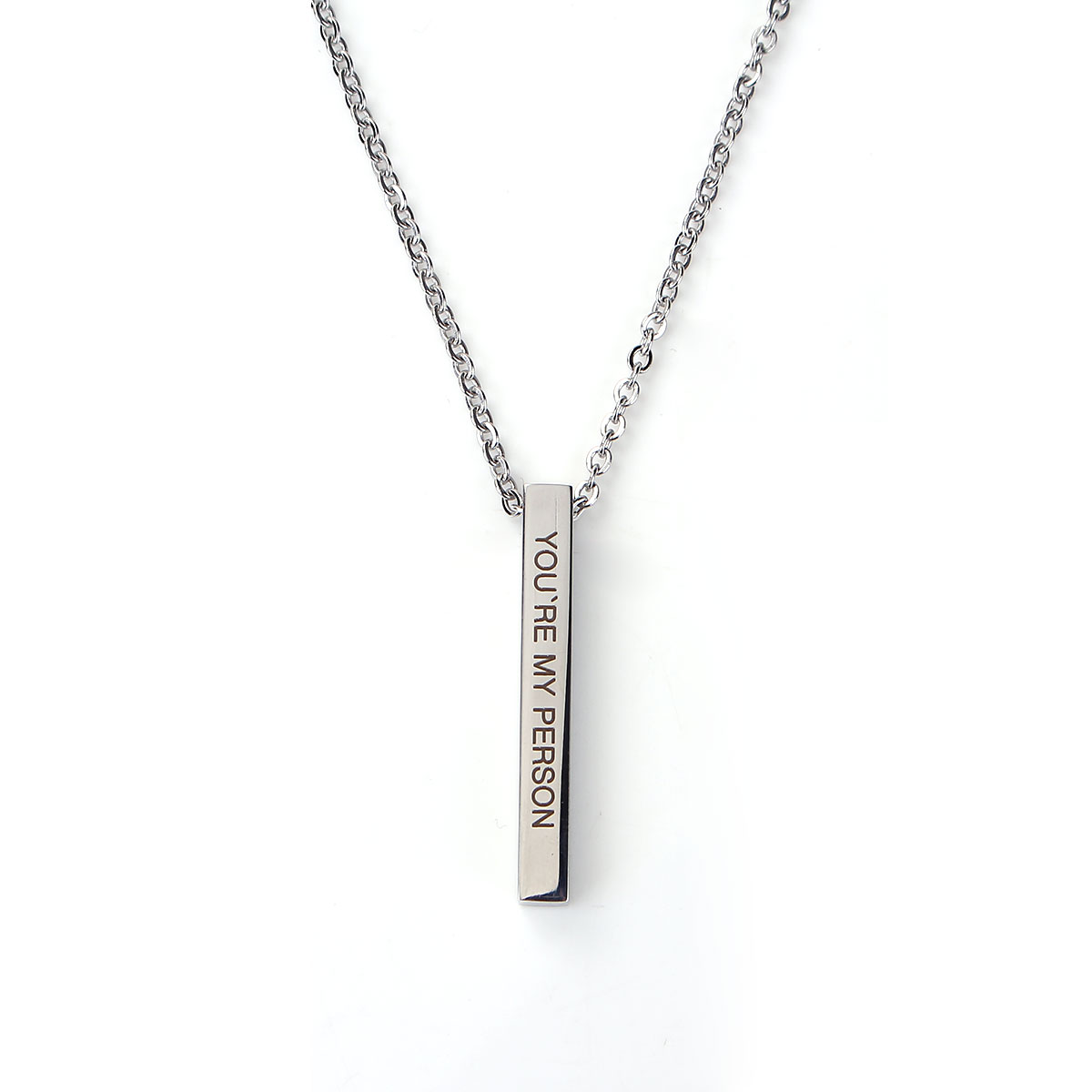 Necklace words  Stainless STeel,   "You´re my person"