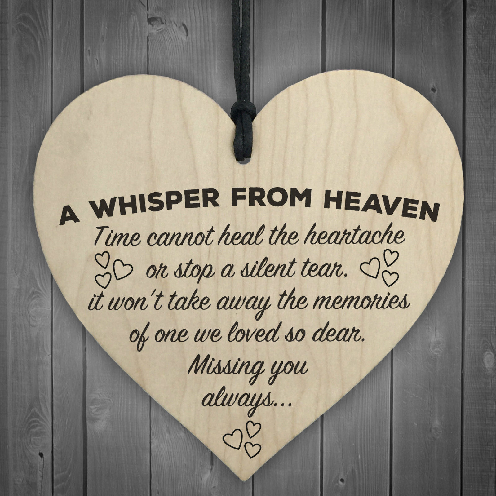 Trätavla Hjärta "A whisper from heaven....." - 2