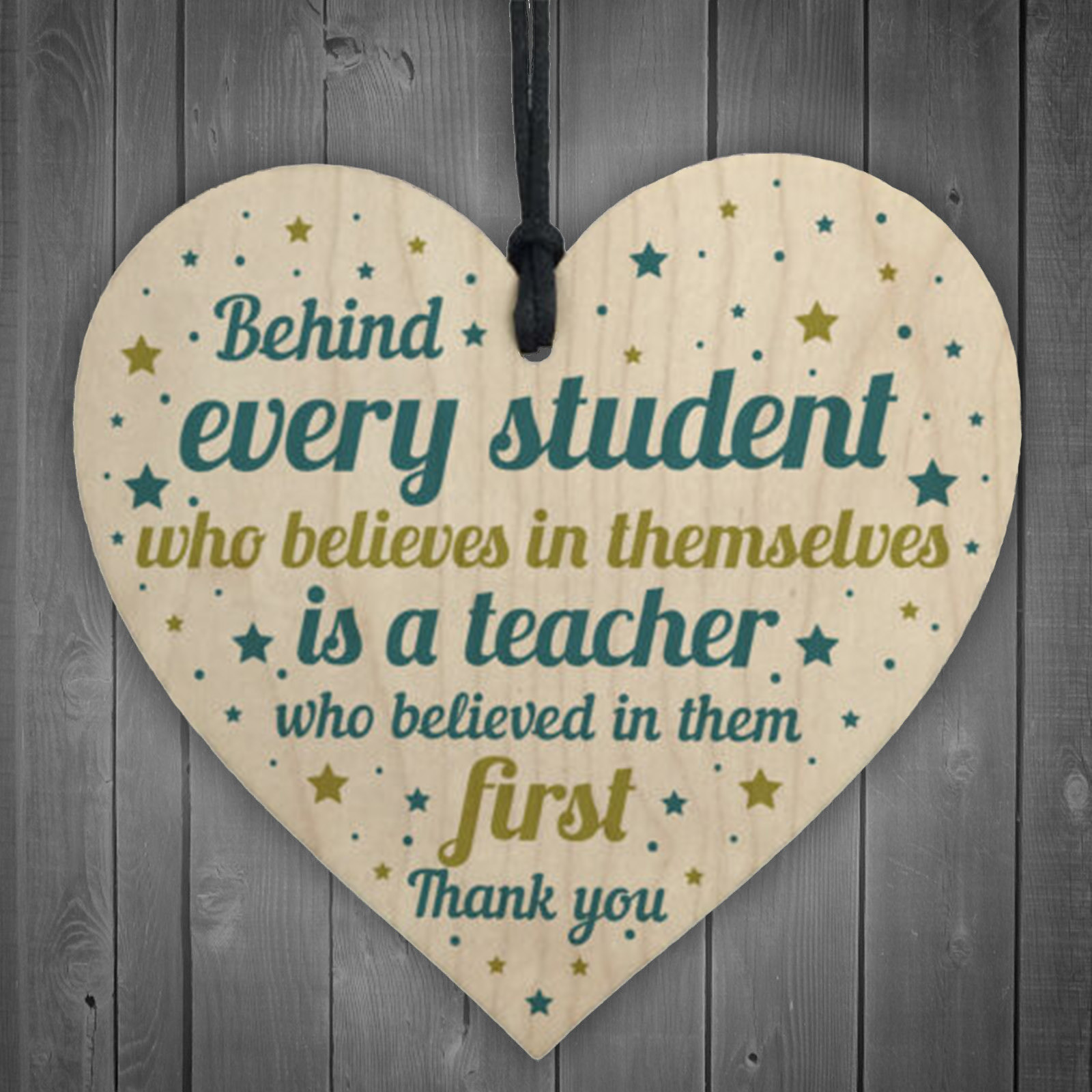 Trätavla Hjärta "Behind every student....." - 2