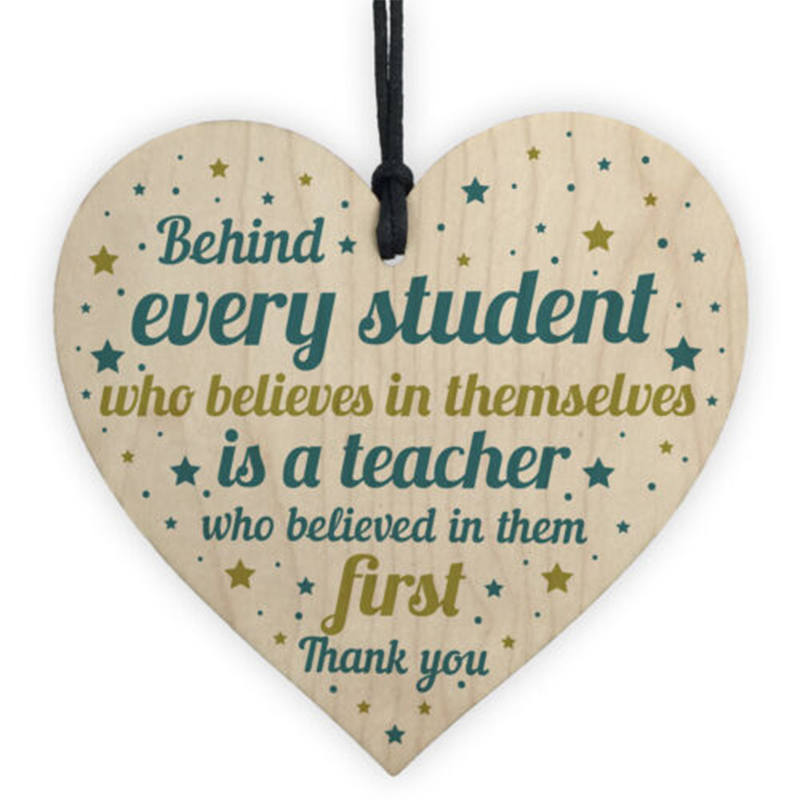 Trätavla Hjärta "Behind every student....."