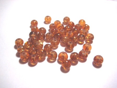 Crackle, brown 6mm
