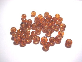 Crackle, brown 6mm