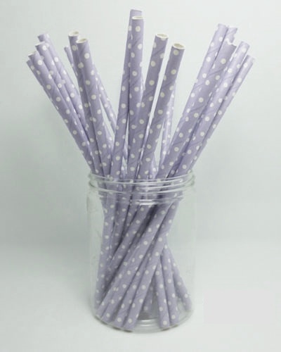 Paperstraw - small dots - purple