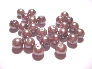 Vaxade Glaspärlor , 8mm ,  ljusnougat