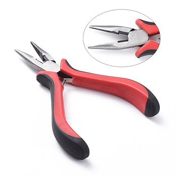 Plier Round Nose Pliers Serrated Jaw and Wire Cutte