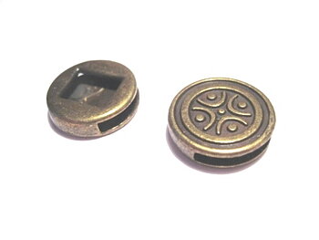 Regaliz - Slider för band 10mm, Brons