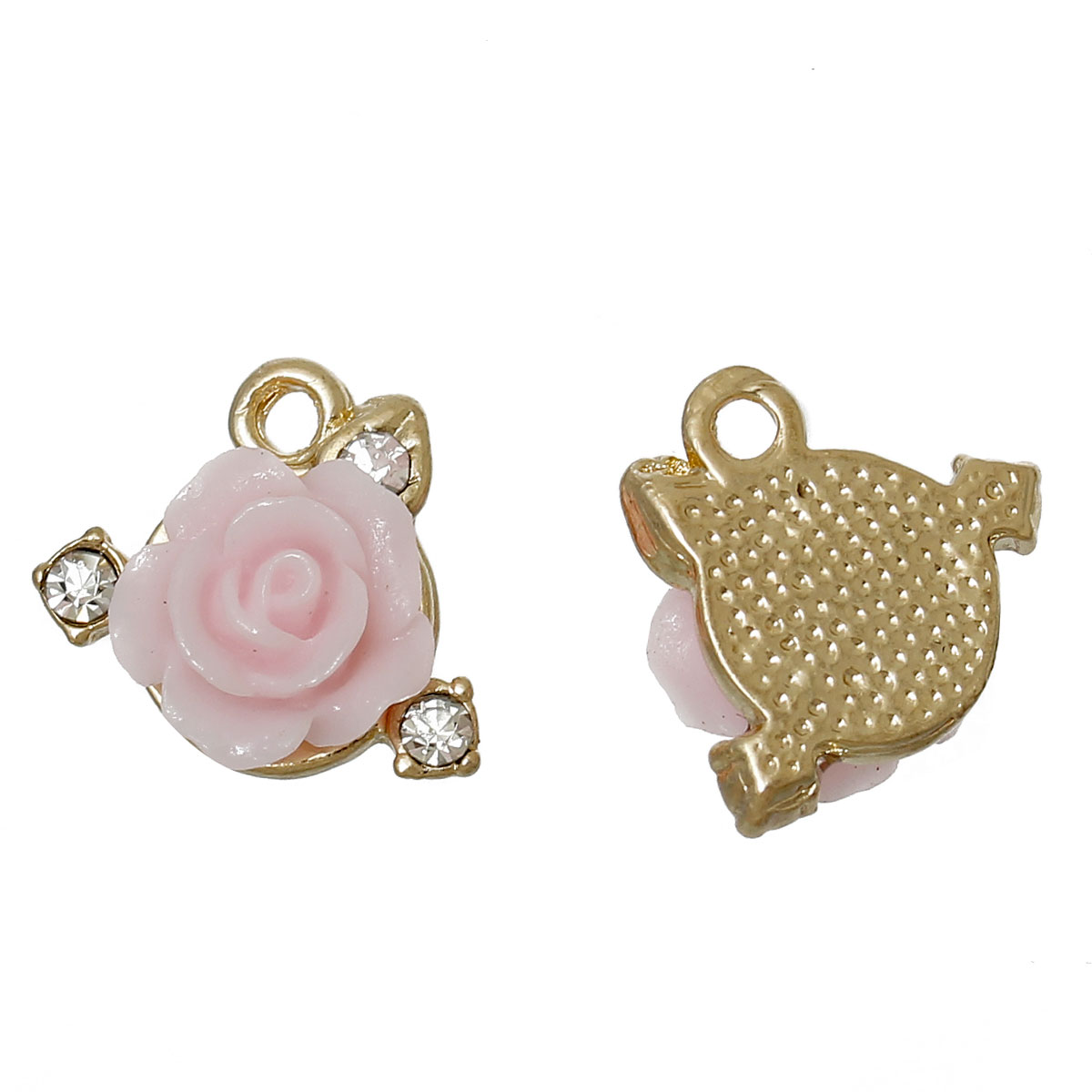 Charm -   REsin rose rhinestones - 2