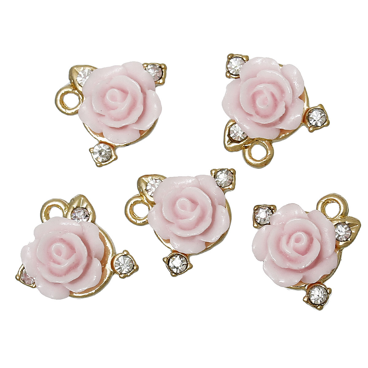 Charm -   REsin rose rhinestones