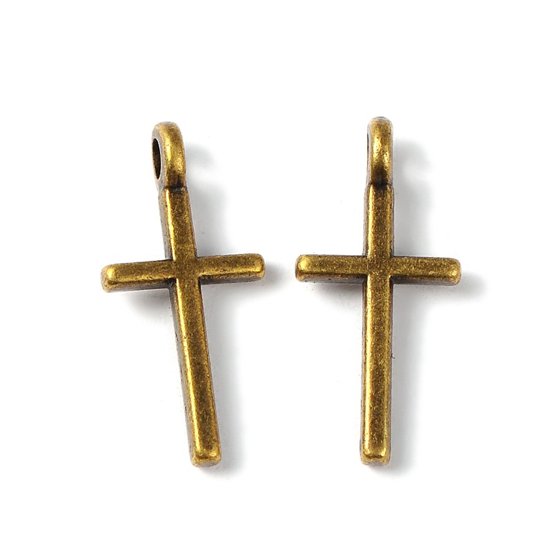 Berlock, Brons - Kors 17mm