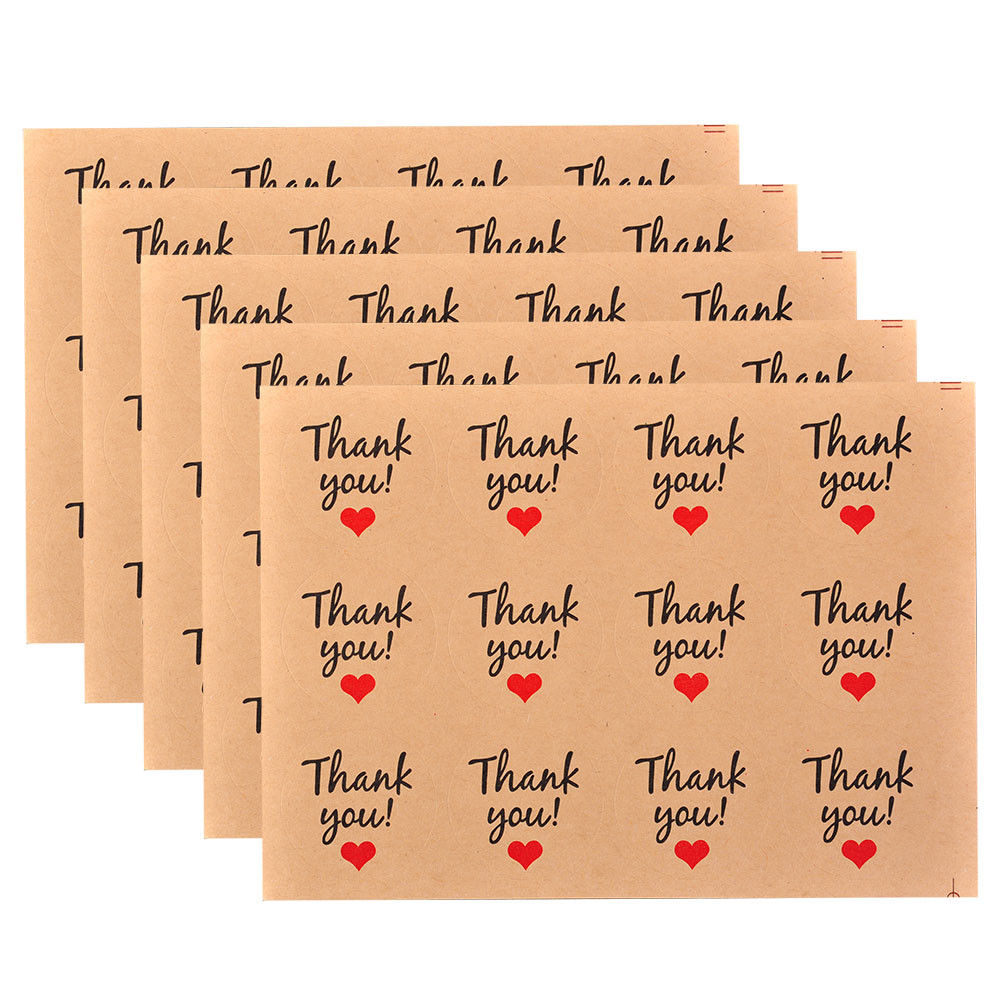 Etiketter "Thank you"