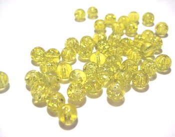 Crackle,  yellow 4mm