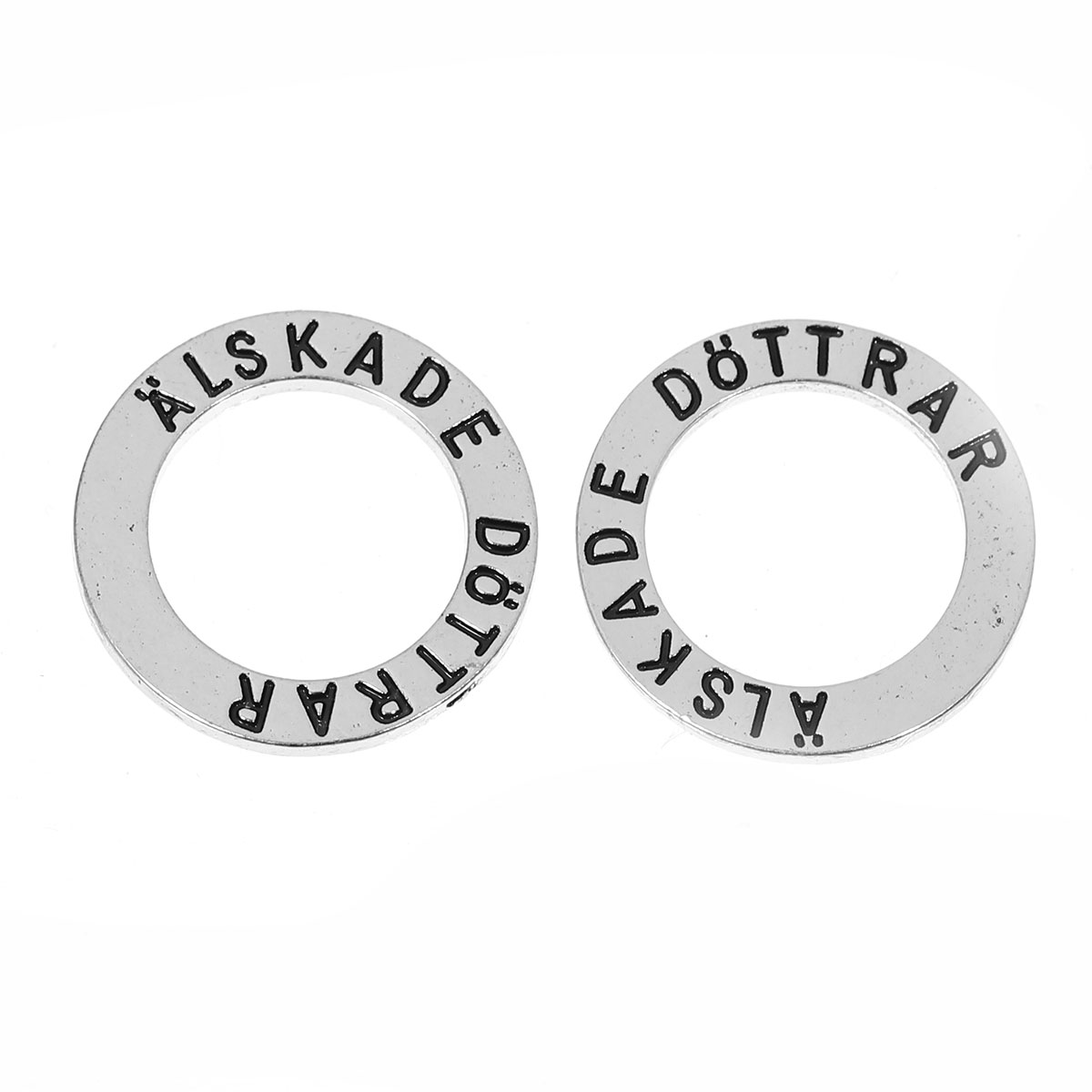 Budskapsring, silver  "ÄLSKADE DÖTTRAR"