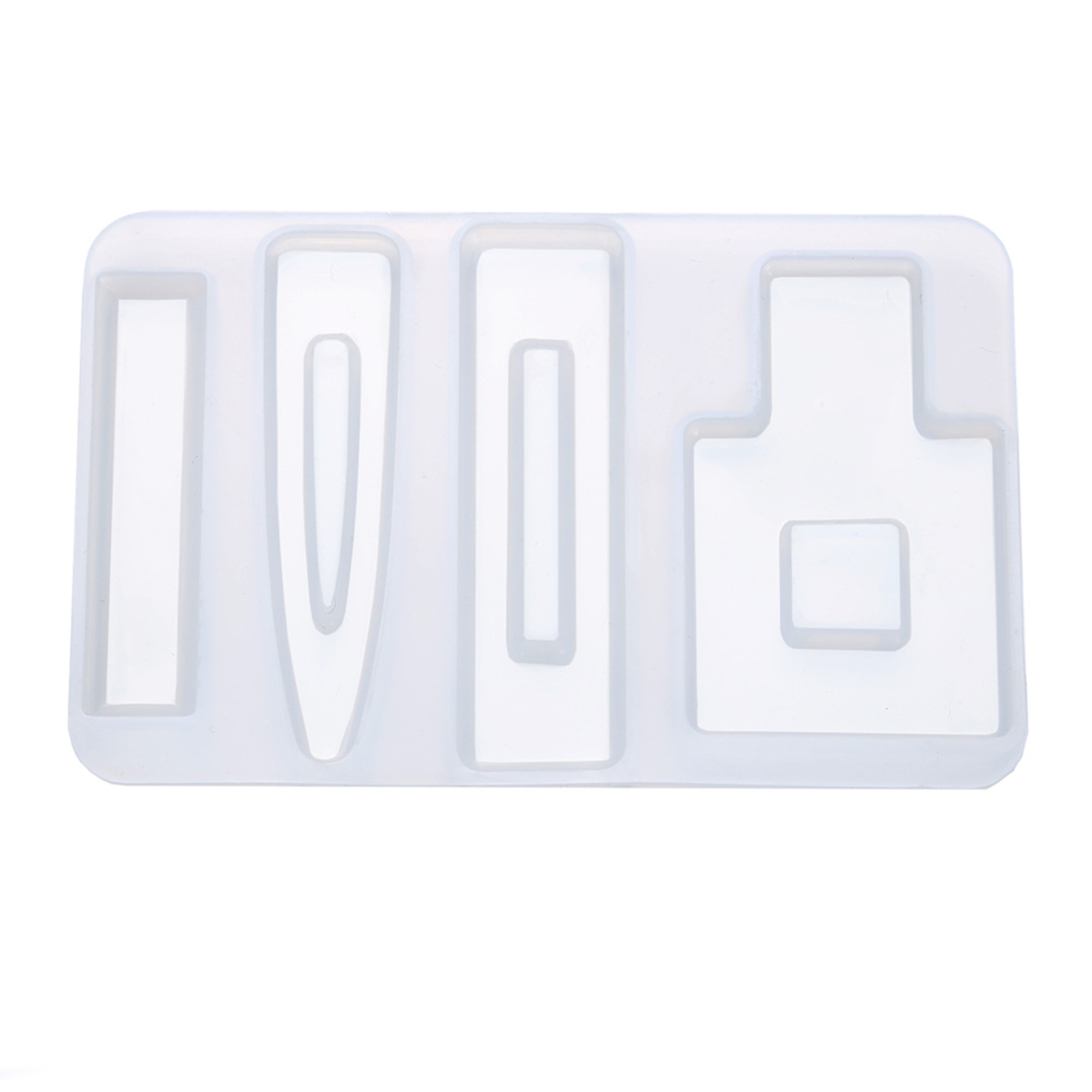 Silicone Resin Mold For Jewelry Making Geometric Drop White