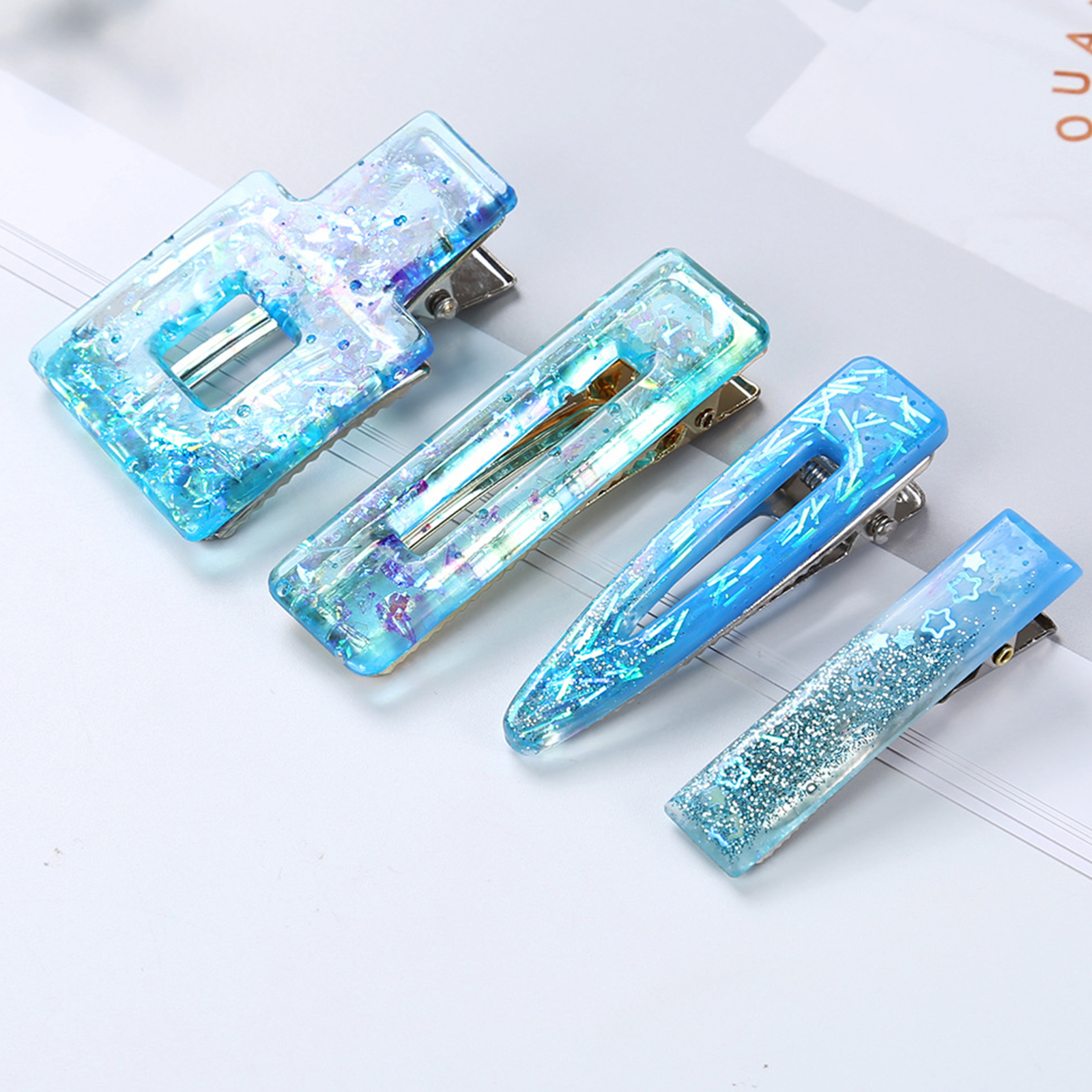 Silicone Resin Mold For Jewelry Making Geometric Drop White - 3