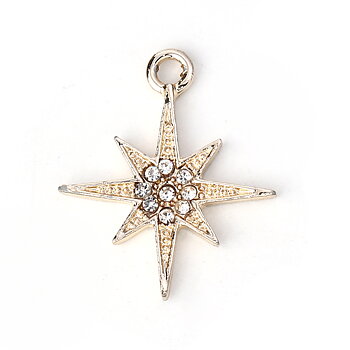 Berlock -  Stjärna m rhinestones