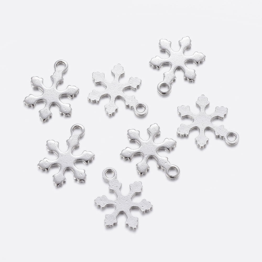 Berlock - Rostfritt stål,  Snöflinga - 2