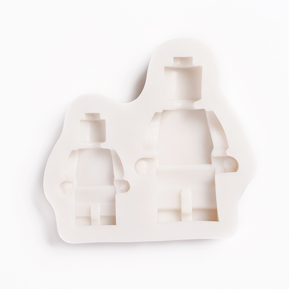 Gjutform  i silikon -  Robot / Legogubbar 2 st