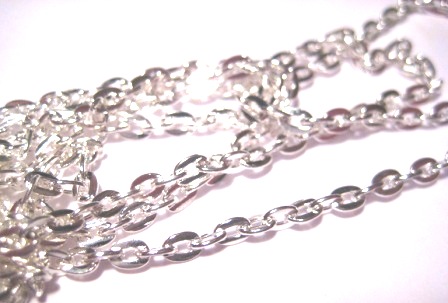 Kedja- cross silver,  3x4mm - 2