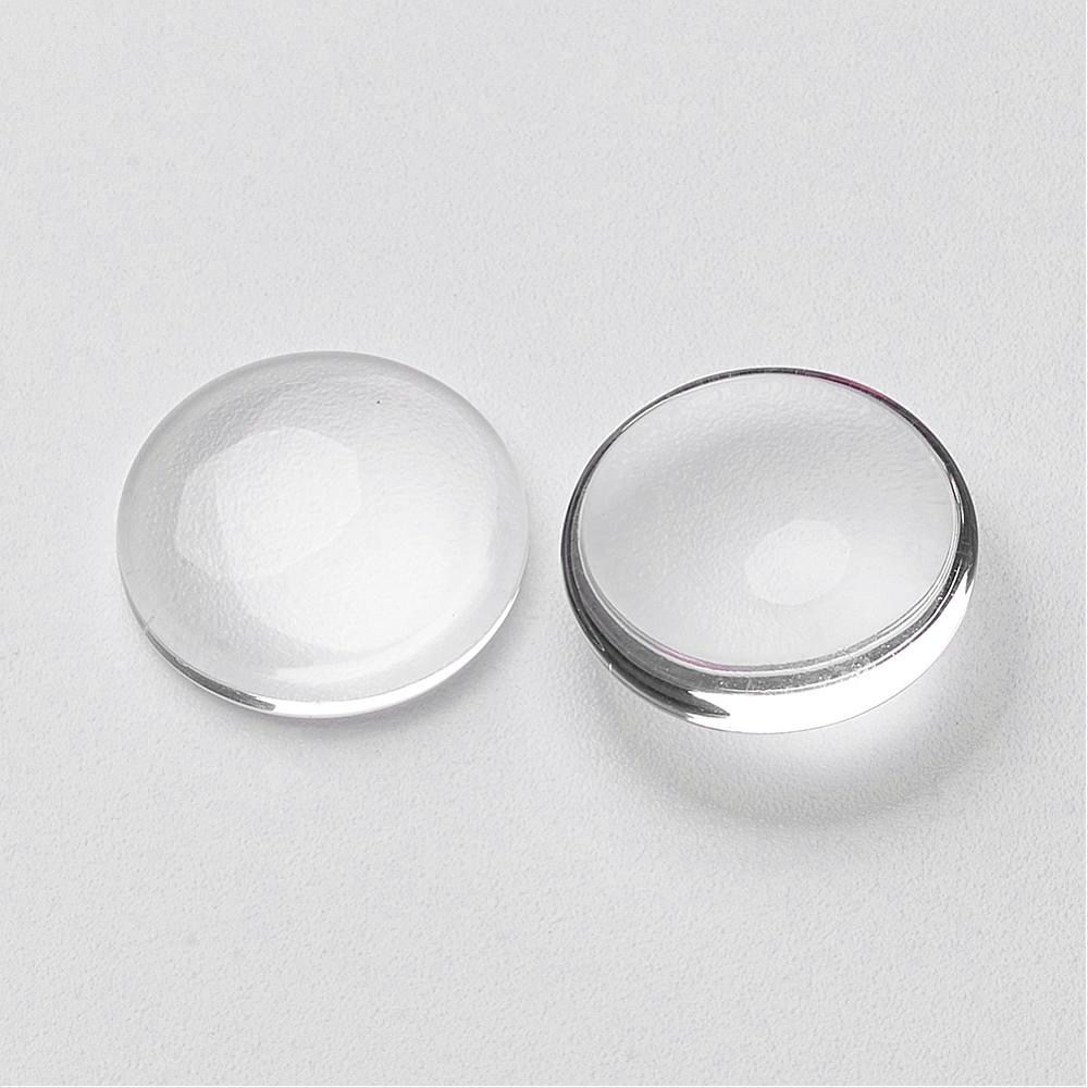 Cabochon i glas - Rund 14 mm - 2