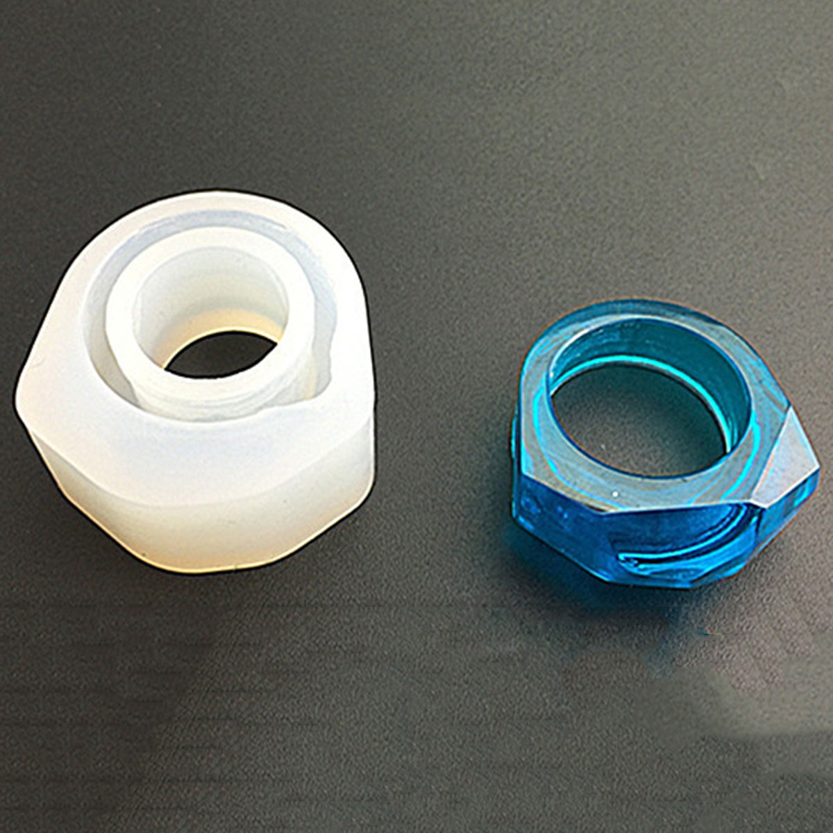 Gjutform  i silikon - Ring  17mm  Diamant